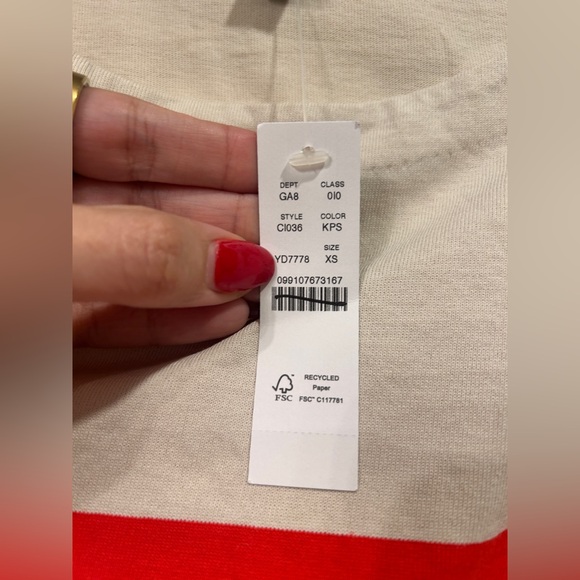 NWT J. Crew Mariner jersey relaxed boatneck T shirt in stripe Size XS - Picture 4 of 8